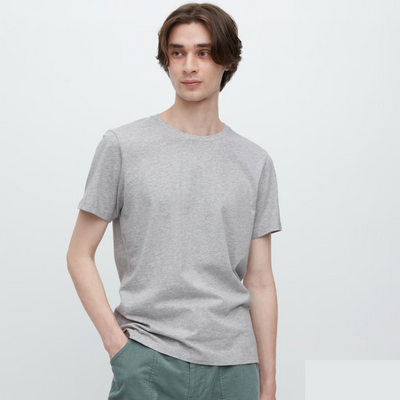 Футболка Uniqlo SUPIMA COTTON розмір L сіра (458040) id_14367 фото