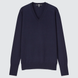 Джемпер Uniqlo EXTRA FINE MERINO V NECK розмір XS темно синій (428856) 428856 фото 7