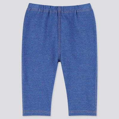 Леггинсы Uniqlo BABIES TODDLER укороченные джинсовые размер 12-18месяцев синие (434328) 434328 фото